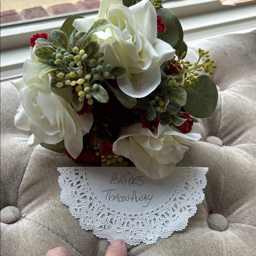 Elegant Wedding Floral Bouquets with Burgundy and Cream Accents